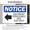 Signmission Equipment Serviceable This Side Sign With Symbol, 10 in W x Rectangle, Vinyl Decal OS-2PACK-NS-D-710-L-12129 - alternate 2